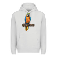 Dove Grey blue throated macaw Premium Hoodie - LillyAllenDesigns