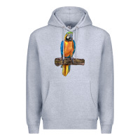 Heather Grey blue throated macaw Premium Hoodie - LillyAllenDesigns