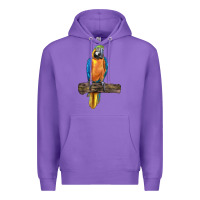 Purple blue throated macaw Premium Hoodie - LillyAllenDesigns