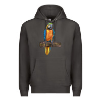 Smoke blue throated macaw Premium Hoodie - LillyAllenDesigns
