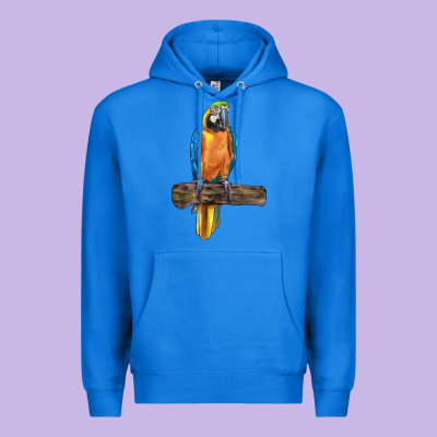 Blue Throated Macaw Premium Hoodie Designed By Lillyallendesigns