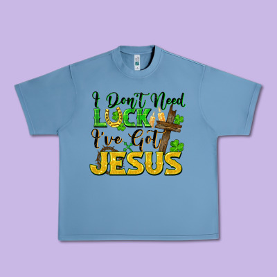 I Don't Need Luck I've Got Jesus St. Patricks Day Urban Heavy Tee Designed By Fadigitalartstudio
