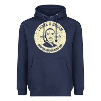 Navy martin luther day vintage Heavyweight Hoodie - DesigneFamous
