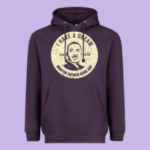 Martin Luther Day Vintage Heavyweight Hoodie Designed By Designefamous