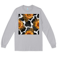 Moon Dust cowhide leopard sunflower seamless pattern Long Sleeve Tee - BundleAndBundleShop
