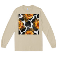 Mushroom cowhide leopard sunflower seamless pattern Long Sleeve Tee - BundleAndBundleShop