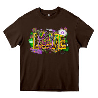 Chocolate Brown mardi gras love nurse Heavy Core Tee - CowGirlArtShop