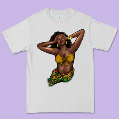 Black Woman Premium Tee Designed By Howdyjamesfarm