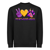 Black peace love dogs Heavyweight Sweatshirt - AdoDesignShop