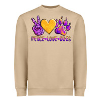 Mushroom peace love dogs Heavyweight Sweatshirt - AdoDesignShop