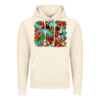 Vintage Artic Christmas Plaid Turquoise Glitter Cowhide Vintage Hoodie - FaDigitalArtStudio