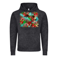 Vintage Black Christmas Plaid Turquoise Glitter Cowhide Vintage Hoodie - FaDigitalArtStudio