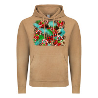 Vintage Camel Christmas Plaid Turquoise Glitter Cowhide Vintage Hoodie - FaDigitalArtStudio