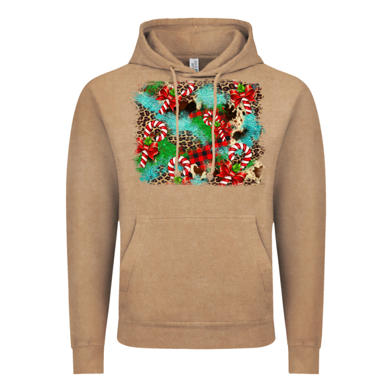 Christmas Plaid Turquoise Glitter Cowhide Vintage Hoodie by FaDigitalArtStudio | Teevron