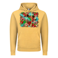 Vintage Mustard Christmas Plaid Turquoise Glitter Cowhide Vintage Hoodie - FaDigitalArtStudio