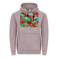 Vintage Zinc Christmas Plaid Turquoise Glitter Cowhide Vintage Hoodie - FaDigitalArtStudio