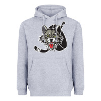 Heather Grey chicago wolves Heavyweight Hoodie - DesigneFamous
