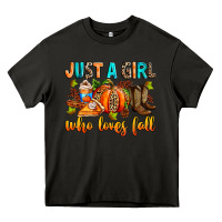 Asphalt Just a girl who loves Fall Heavy Core Tee - RanaPortraitStore