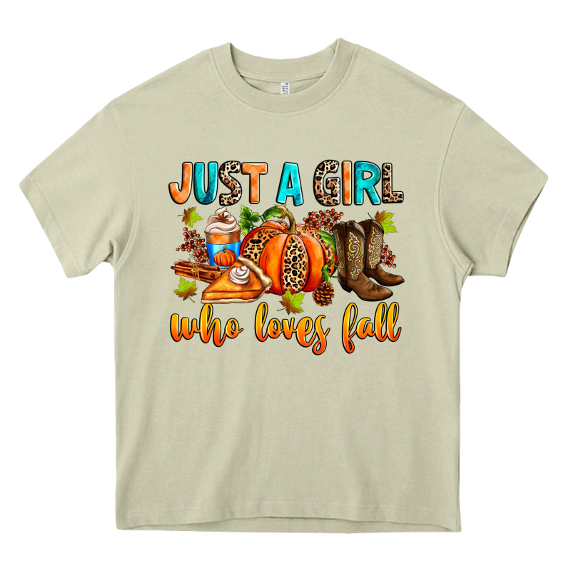 Just A Girl Who Loves Fall Heavy Core Tee by RanaPortraitStore | Teevron
