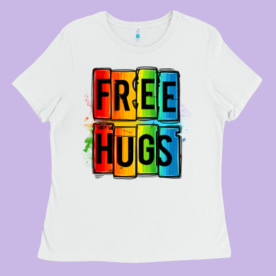 Free Hugs Ladies Tee Designed By Oliviacreatesart