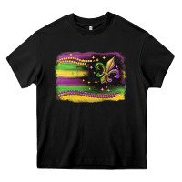 Black mardi gras flag Heavy Core Tee - CowGirlArtShop