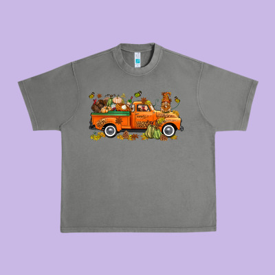 Thanksgiving Truck With Gnome Bbs Urban Heavy Tee Designed By Bundleandbundleshop
