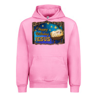 Fuchsia Pink happy birthday jesus Urban Hoodie - RanaPortraitStore