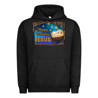 Pigment Black happy birthday jesus Urban Hoodie - RanaPortraitStore