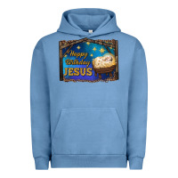 Pigment Pebble Blue happy birthday jesus Urban Hoodie - RanaPortraitStore