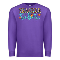 Purple teacher vibes Premium Sweatshirt - JahusDesignShop