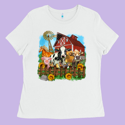 Farm Life Olivia Ladies Tee Designed By Oliviacreatesart