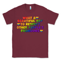 Burgundy What a beautiful day to respect other people's Classic Tee - CowGirlArtShop