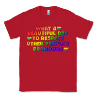 Red What a beautiful day to respect other people's Classic Tee - CowGirlArtShop