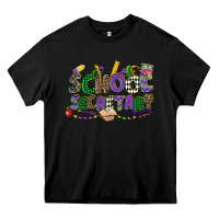 Black school secretary mardi gras Heavy Core Tee - CowGirlArtShop