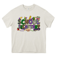 Cream school secretary mardi gras Heavy Core Tee - CowGirlArtShop