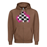 Chestnut race flag glitter patch Zipper Hoodie - AdoDesignShop