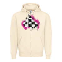 Sandshell race flag glitter patch Zipper Hoodie - AdoDesignShop