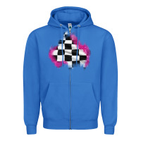True Royal race flag glitter patch Zipper Hoodie - AdoDesignShop