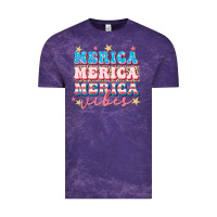 Cloud Purple Merica vibes Vintage Tee - FaDigitalArtStudio