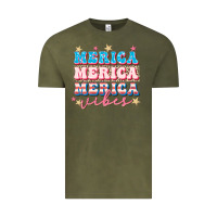 Vintage Olive Merica vibes Vintage Tee - FaDigitalArtStudio