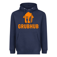 Navy Grubhub t-shirt Heavyweight Hoodie - DesigneFamous