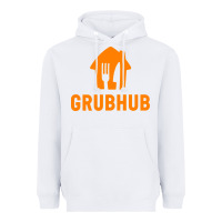 White Grubhub t-shirt Heavyweight Hoodie - DesigneFamous