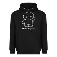 Black hello baymax Heavyweight Hoodie - DesigneFamous