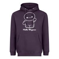 Plum hello baymax Heavyweight Hoodie - DesigneFamous