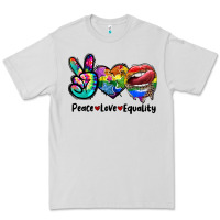 Dove Grey Peace love equality LGBT+ Premium Tee - CowGirlArtShop