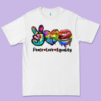 Peace Love Equality Lgbt+ Premium Tee Designed By Cowgirlartshop