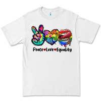 White Peace love equality LGBT+ Premium Tee - CowGirlArtShop