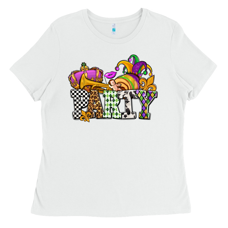 Mardi Gras  Party Olivia Ladies Tee by OliviaCreatesArt | Teevron