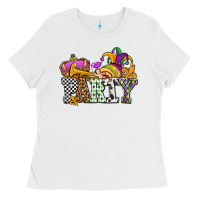 White mardi gras  party olivia Ladies Tee - OliviaCreatesArt