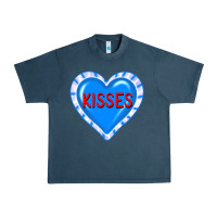 Midnight Navy valentine's day hearts Urban Heavy Tee - FaDigitalArtStudio